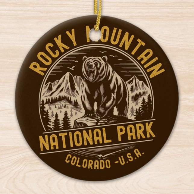 Rocky Mountain National Park Mountain Landscape Keramik Ornament (Von Creator hochgeladen)