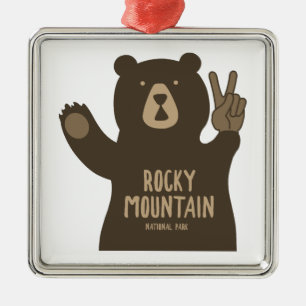 Rocky Mountain National Park Peace Bär Ornament Aus Metall