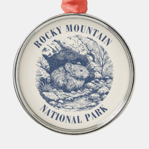 Rocky Mountain National Park Pika-Ornament Ornament Aus Metall