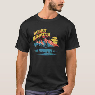 Rocky Mountain National Park Retro 90er Jahre Rück T-Shirt