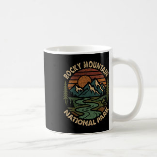 Rocky Mountain National Park Retro-Sonnenuntergang Kaffeetasse