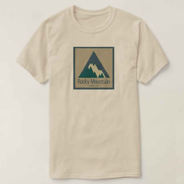 Rocky Mountain National Park Rustikal T-Shirt (Design vorne)