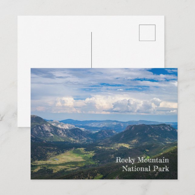 Rocky Mountain National Park Summer Vista Photo Postkarte (Vorne/Hinten)