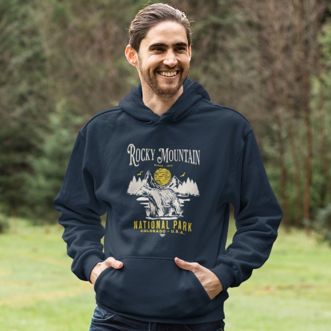Rocky Mountain National Park Vintage landscape Hoodie (Von Creator hochgeladen)