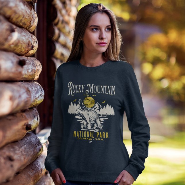 Rocky Mountain National Park Vintage landscape Sweatshirt (Von Creator hochgeladen)