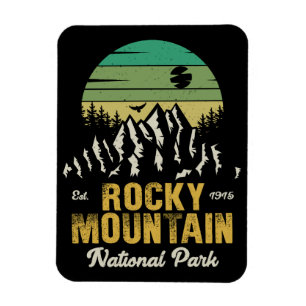 Rocky Mountain National Park Vintage-Souvenirs 60e Magnet