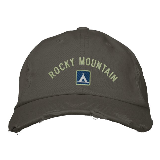 Rocky Mountain Nationalpark Bestickte Baseballkappe (Vorderseite)