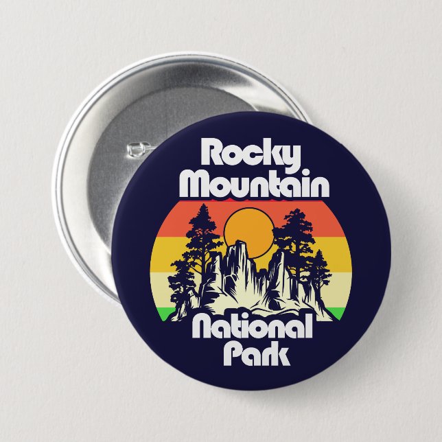Rocky Mountain Nationalpark Button (Vorne & Hinten)