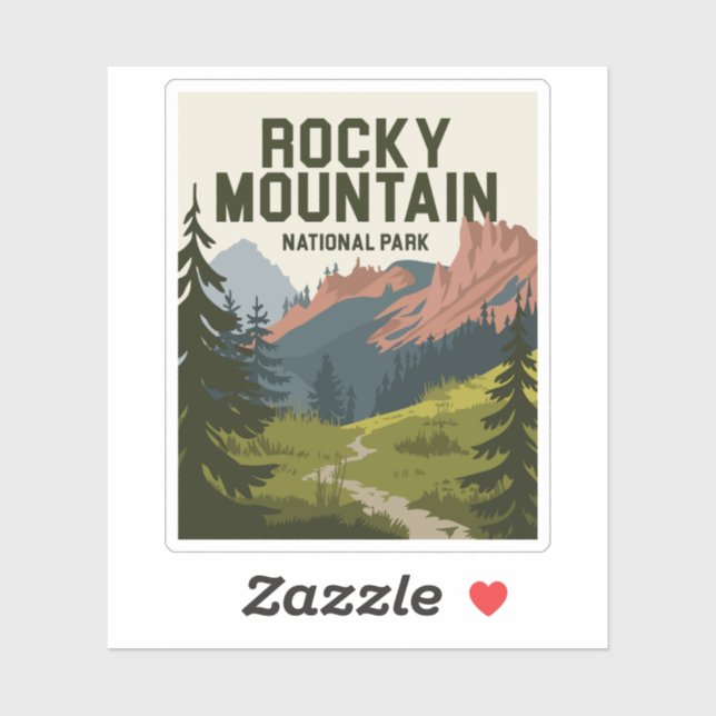 Rocky Mountain Nationalpark Colorado Aufkleber (Blatt)
