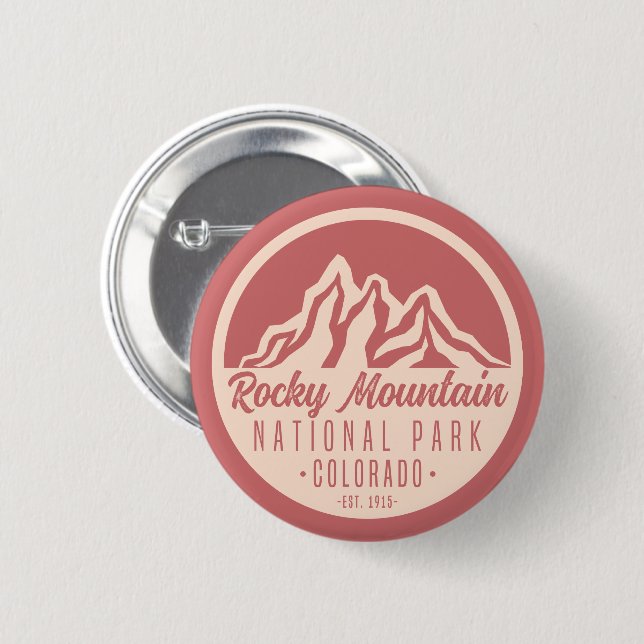 Rocky Mountain Nationalpark Colorado Button (Vorne & Hinten)