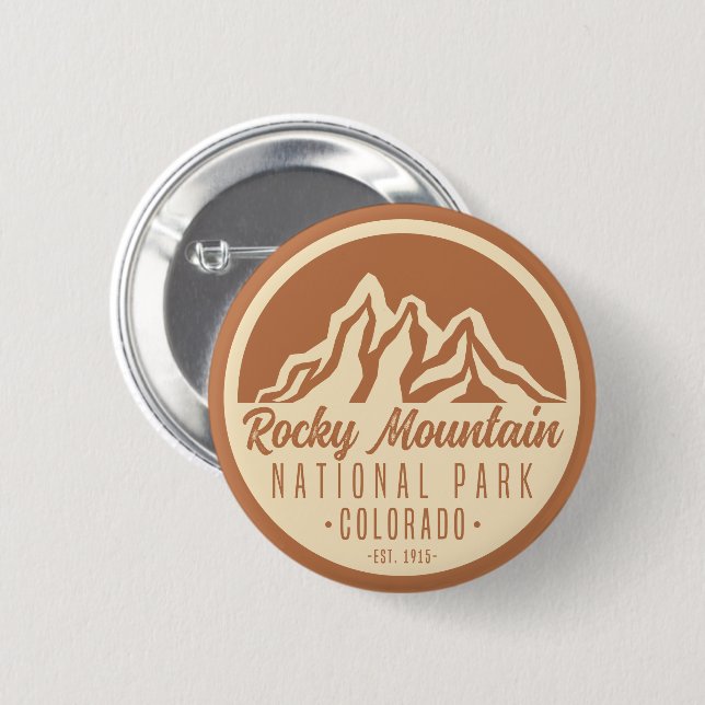 Rocky Mountain Nationalpark Colorado Button (Vorne & Hinten)