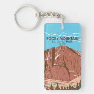 Rocky Mountain Nationalpark Colorado Doppelseitig Schlüsselanhänger