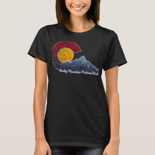Rocky Mountain Nationalpark Colorado Flag Inspirie T-Shirt