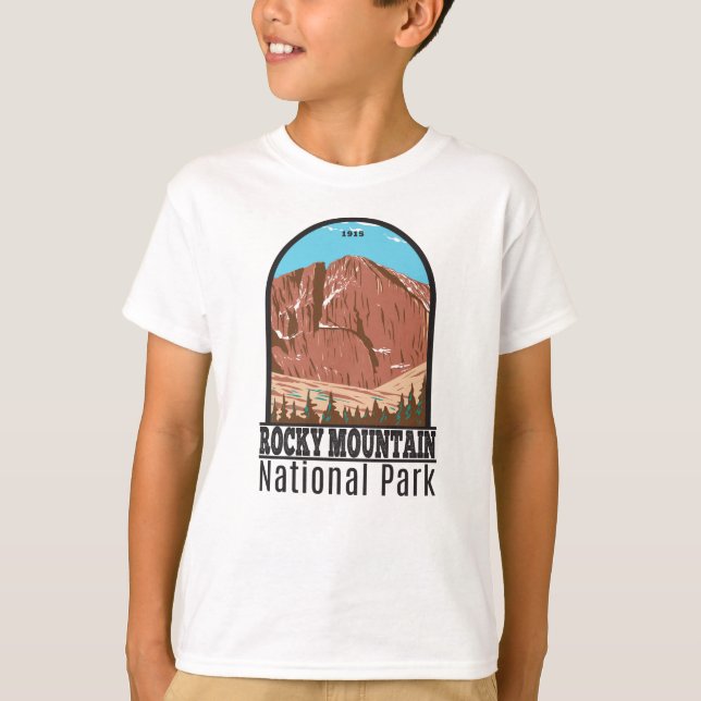 Rocky Mountain Nationalpark Colorado LongPeak T-Shirt (Vorderseite)