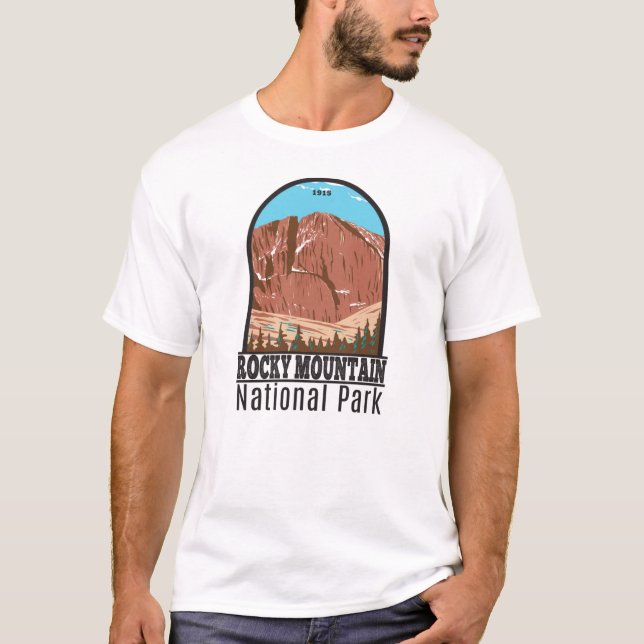 Rocky Mountain Nationalpark Colorado LongPeak T-Shirt (Vorderseite)