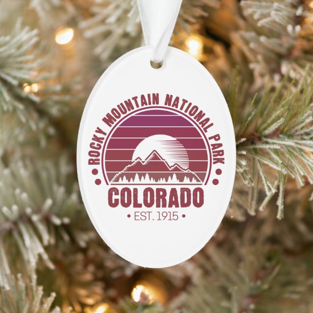Rocky Mountain Nationalpark Colorado Ornament (Baum)