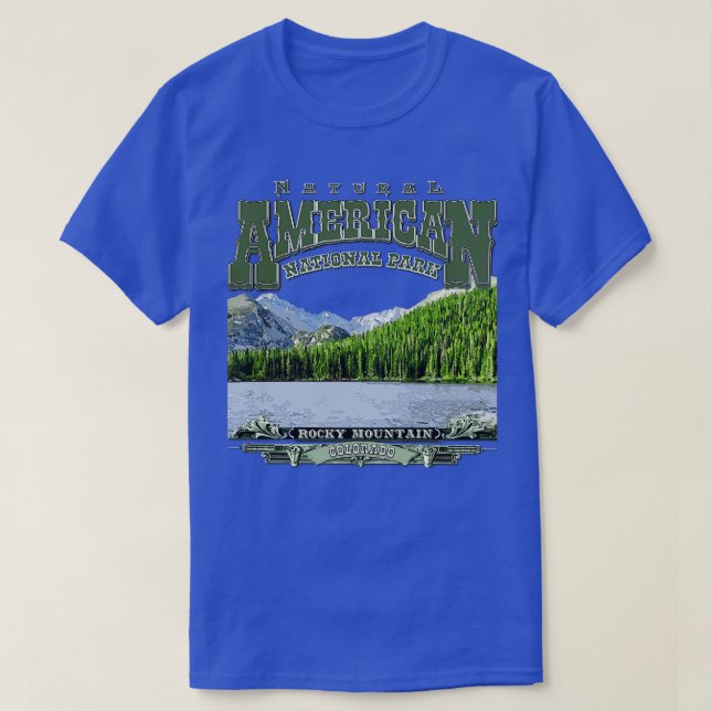 Rocky Mountain Nationalpark Colorado T-Shirt (Design vorne)