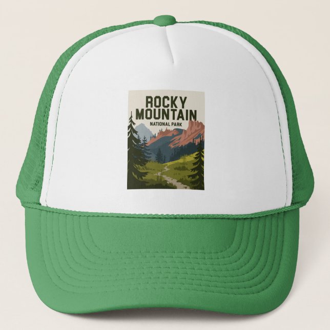 Rocky Mountain Nationalpark Colorado Truckerkappe (Vorderseite)