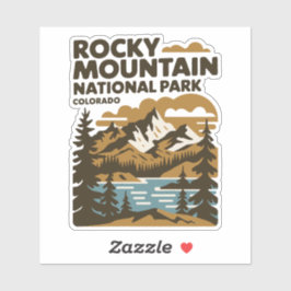 Rocky Mountain Nationalpark Colorado Vintage Art Aufkleber