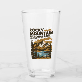 Rocky Mountain Nationalpark Colorado Vintage Art Glas