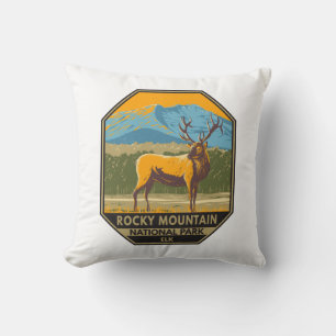 Rocky Mountain Nationalpark Colorado Vintage Kissen