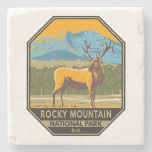 Rocky Mountain Nationalpark Colorado Vintage Steinuntersetzer