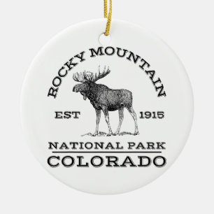 Rocky Mountain Nationalpark Colorado Wandern neben Keramik Ornament