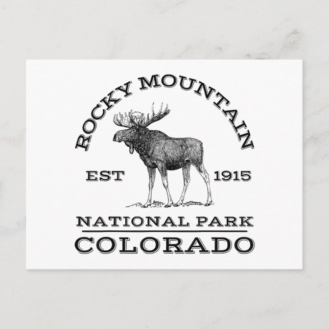 Rocky Mountain Nationalpark Colorado Wandern neben Postkarte (Vorderseite)