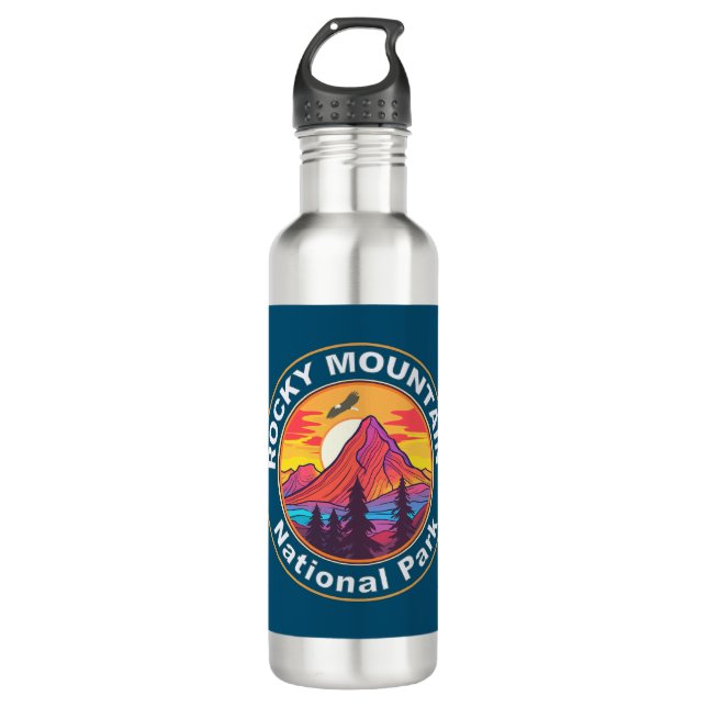 Rocky Mountain Nationalpark Edelstahlflasche (Vorderseite)