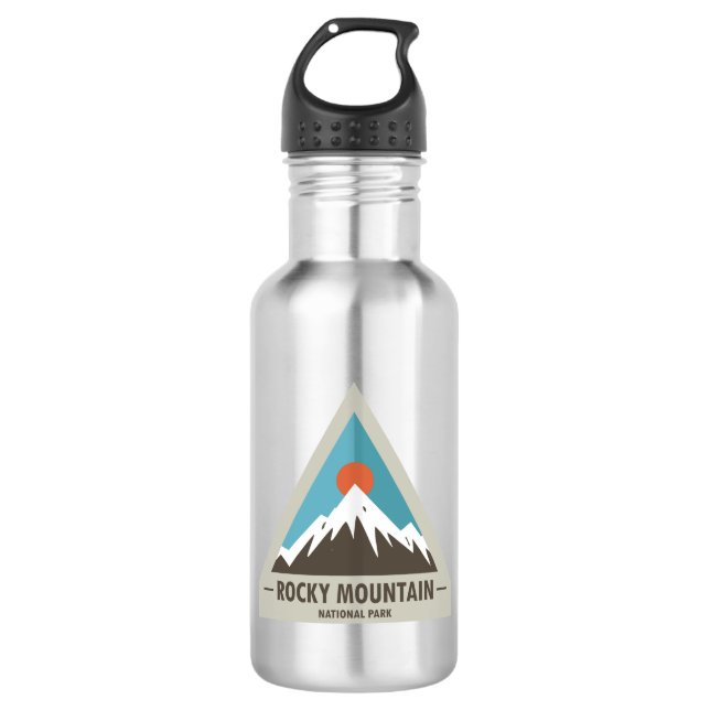 Rocky Mountain Nationalpark Edelstahlflasche (Vorderseite)