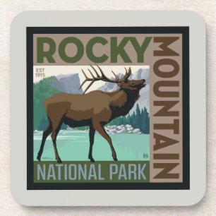 Rocky Mountain Nationalpark   Elch Getränkeuntersetzer