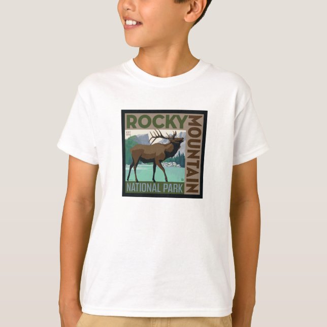 Rocky Mountain Nationalpark | Elch T-Shirt (Vorderseite)