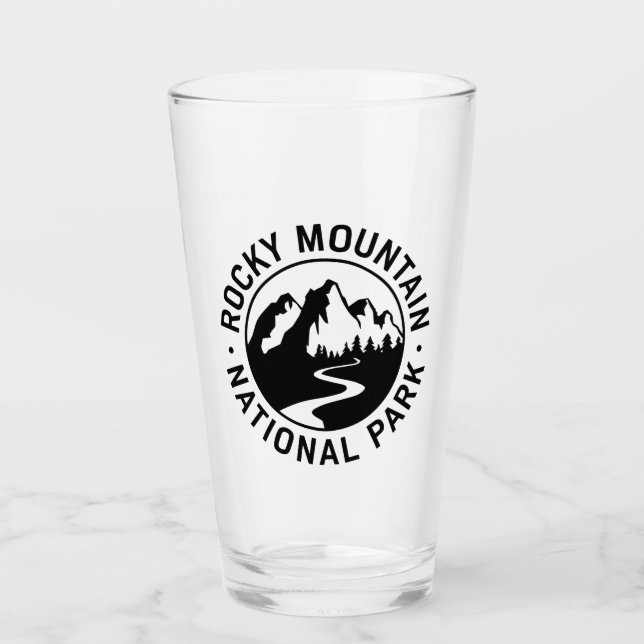 Rocky Mountain Nationalpark Emblem Glas (Vorderseite)