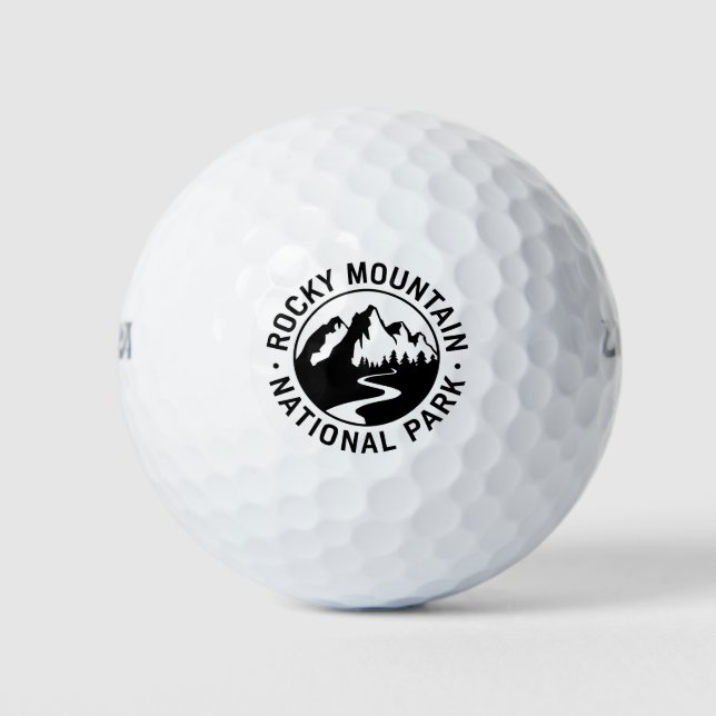 Rocky Mountain Nationalpark Emblem Golfball (Vorderseite)