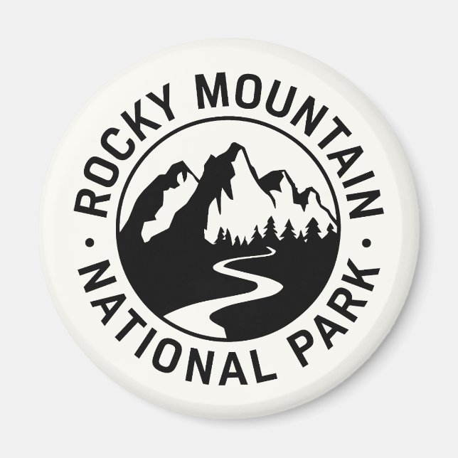 Rocky Mountain Nationalpark Emblem Magnet (Vorne)