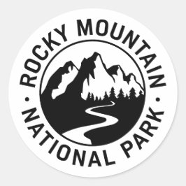 Rocky Mountain Nationalpark Emblem Runder Aufkleber