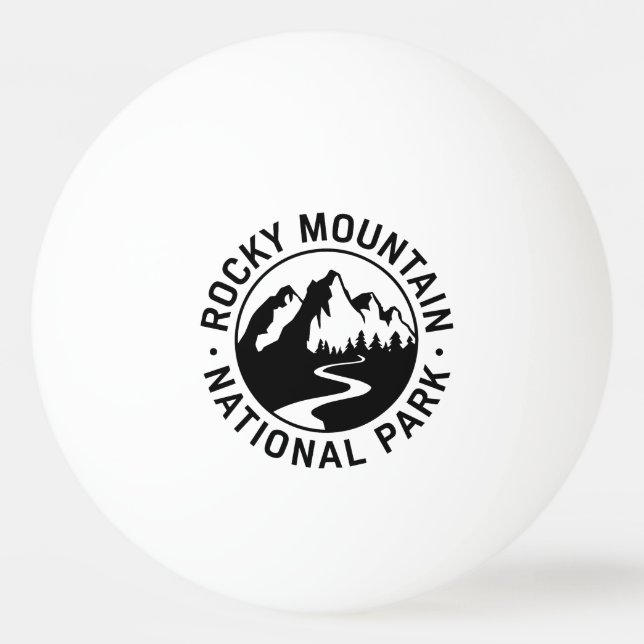 Rocky Mountain Nationalpark Emblem Tischtennisball (Vorderseite)