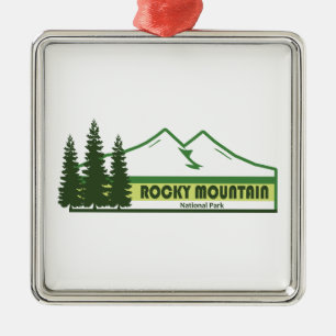 Rocky Mountain Nationalpark Grüne Streifen Ornament Aus Metall
