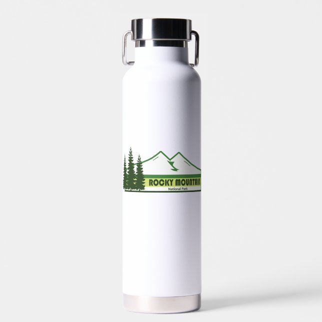 Rocky Mountain Nationalpark Grüne Streifen Trinkflasche (Vorne)