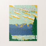 Rocky Mountain Nationalpark Illustration Puzzle<br><div class="desc">Rocky Mountain Vektorgrafik Design. Der Park ist bekannt für die Trail Ridge Road und die Old Fall River Road,  Fahrten,  die aspen Bäume und Flüsse passieren.</div>
