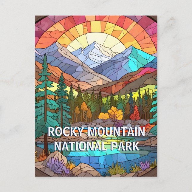 Rocky Mountain Nationalpark Imitate gesteinigt Gla Postkarte (Vorderseite)