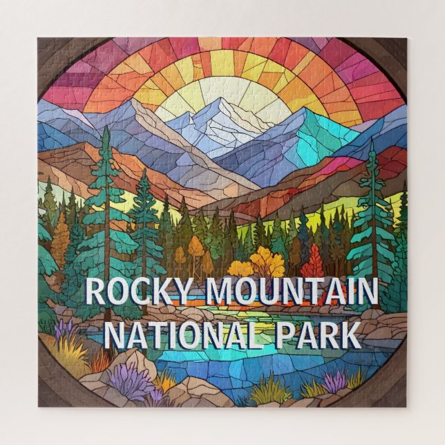 Rocky Mountain Nationalpark Imitate gesteinigt Gla Puzzle (Vertikal)