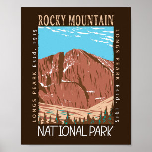 Rocky Mountain Nationalpark Langes Peak gestört Poster