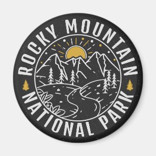 Rocky Mountain Nationalpark Minimalistisch Souveni Magnet