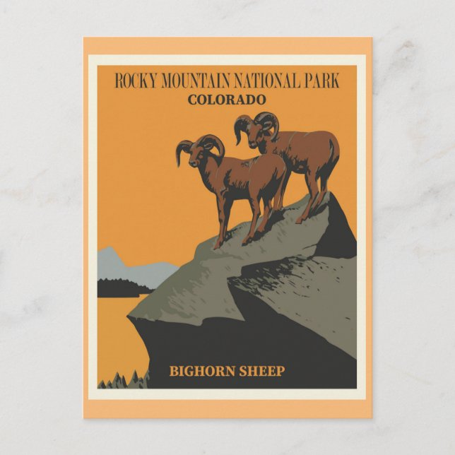 Rocky Mountain Nationalpark Postkarte (Vorderseite)