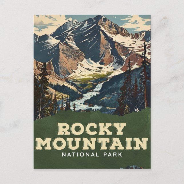 Rocky Mountain Nationalpark Postkarte (Vorderseite)