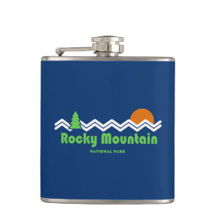 Rocky Mountain Nationalpark Retro Flachmann