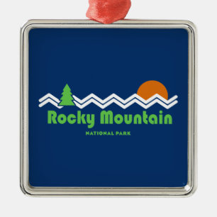 Rocky Mountain Nationalpark Retro Ornament Aus Metall