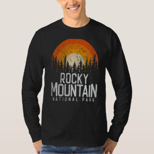 Rocky Mountain Nationalpark Retro Stil Vintag T-Shirt