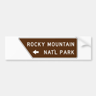 Rocky Mountain Nationalpark-Straßenschild Autoaufkleber